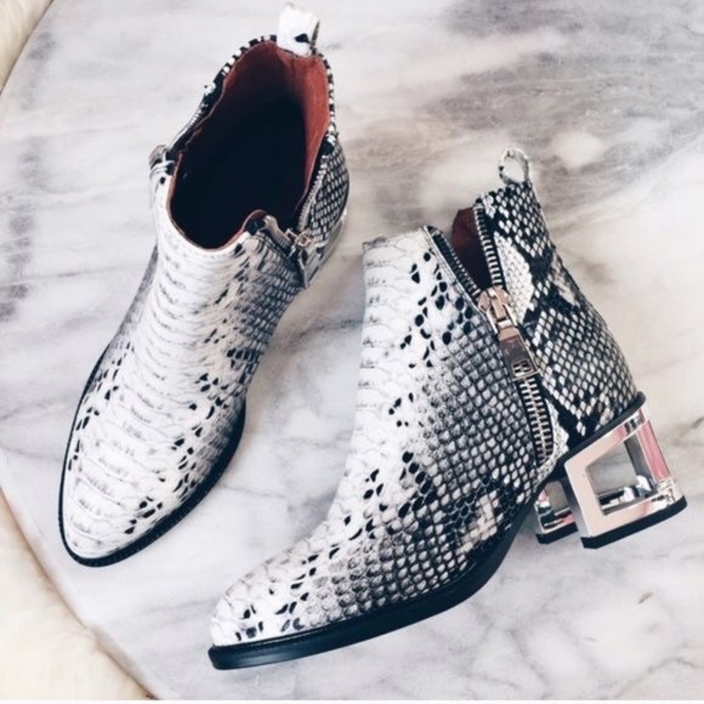 RARE Jeffrey Campbell “Cromwell” Snakeskin boots